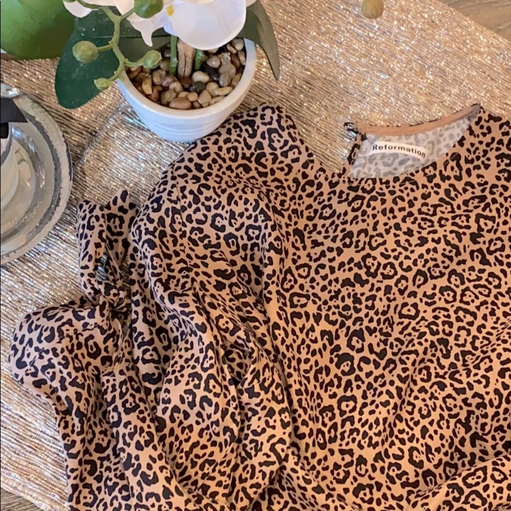 Reformation Cheetah Midi Dress